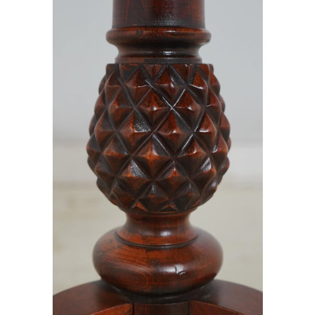 Ethan Allen Ethan Allen Old World Treasures Round Lamp Table For Sale - Image 4 of 12