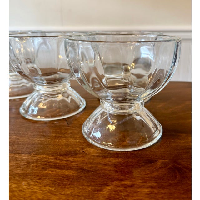 Mid-Century Modern Libbey Glass Pedestal Bowls - Set of 5 For Sale - Image 3 of 12