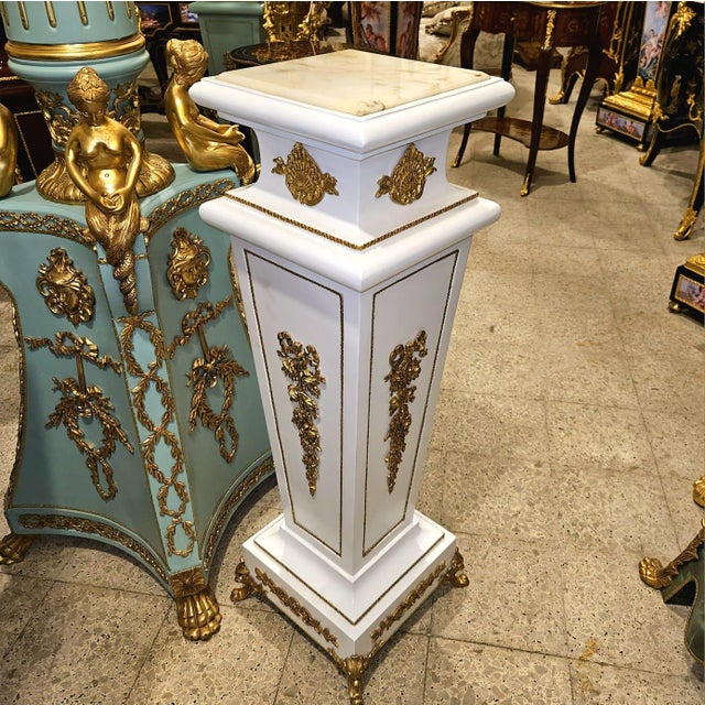 Bring timeless elegance into your home with this stunning French Rococo style pedestal column, featuring a sophisticated...