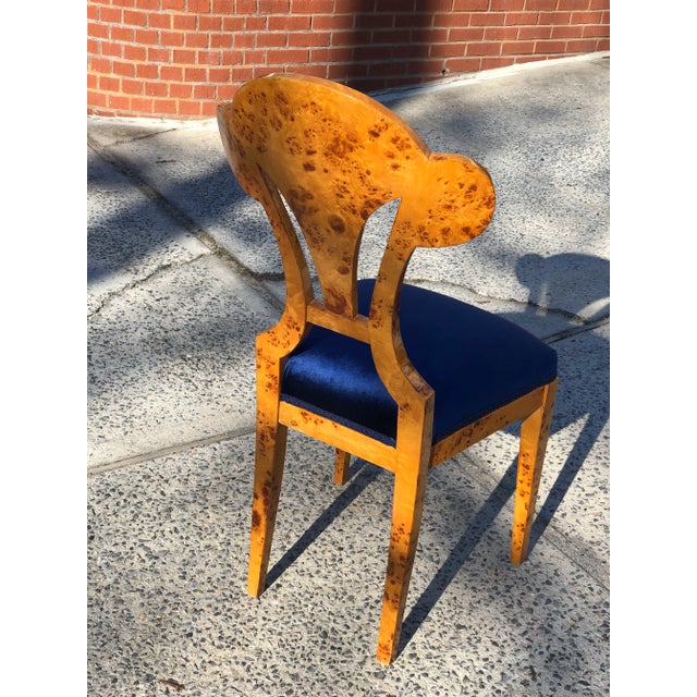Contemporary Biedermeier Birdseye Maple Accent Chair For Sale - Image 4 of 6