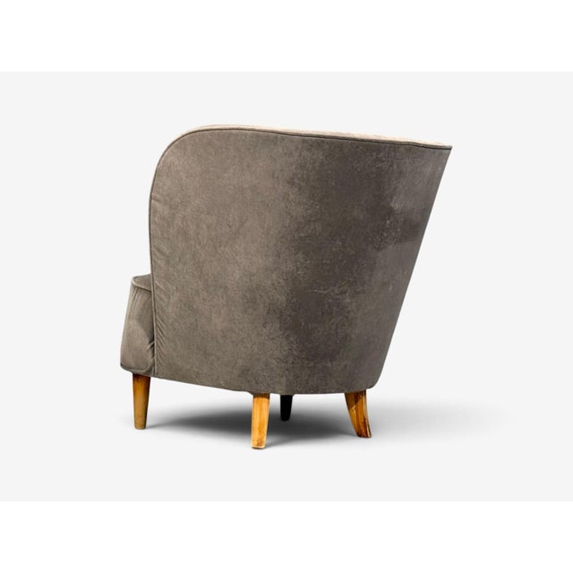 Finnish Modern, Easy Chairs, Velvet, Lacquered Wood, Finland, 1950s For Sale - Image 11 of 11