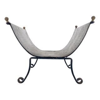 Hammered Copper & Wrought Iron Base Ball Finials Arts & Crafts Magazine Rack For Sale