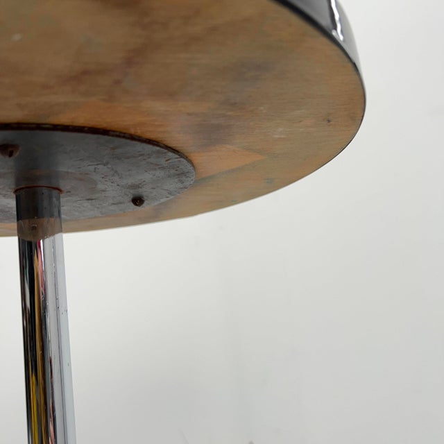 Black Vintage Steel Tube Floor Lamp with Integrated Table, 1920s For Sale - Image 8 of 13