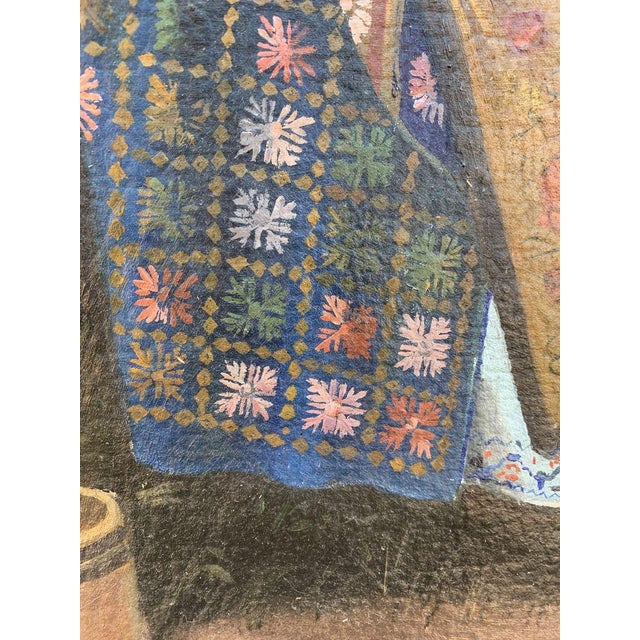 1990s Oil Painting Waiting for the Groom For Sale - Image 9 of 11