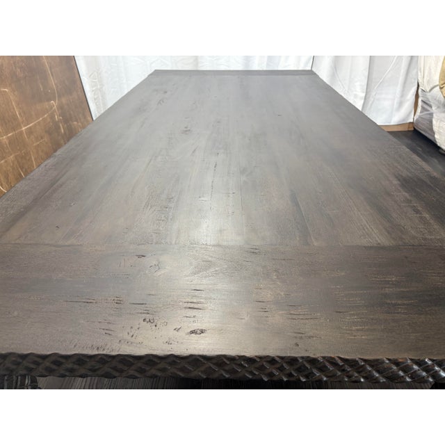 Rh Kendari Rectangular Dining Table – 84" Timothy Oulton | Solid Hand-Carved Suar Wood | Discontinued Rh Collection For Sale - Image 13 of 18