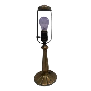 Vintage Bronze Art Nouveau Table Lamp