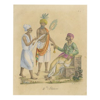 Brodtmann, Indian Merchants & Noblemen, 1816, Lithograph For Sale