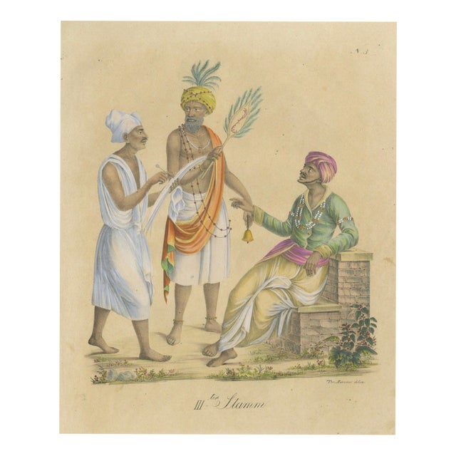 Brodtmann, Indian Merchants & Noblemen, 1816, Lithograph For Sale