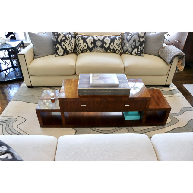 2010s Kravet Walnut Coffee Table For Sale - Image 5 of 6