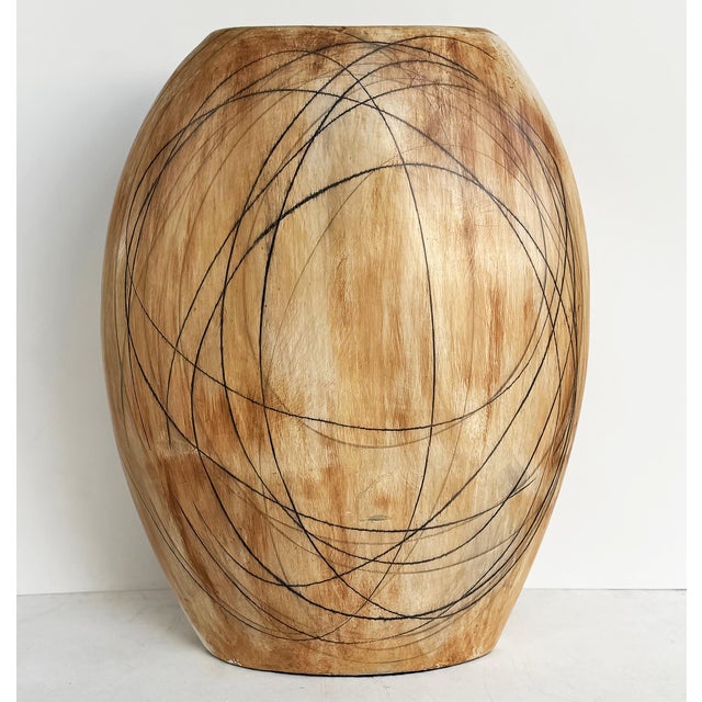 Late 20th Century Vintage Overscale Glazed Pottery Floor Vase After Yuri Zatarain, Made in Mexico For Sale - Image 5 of 6