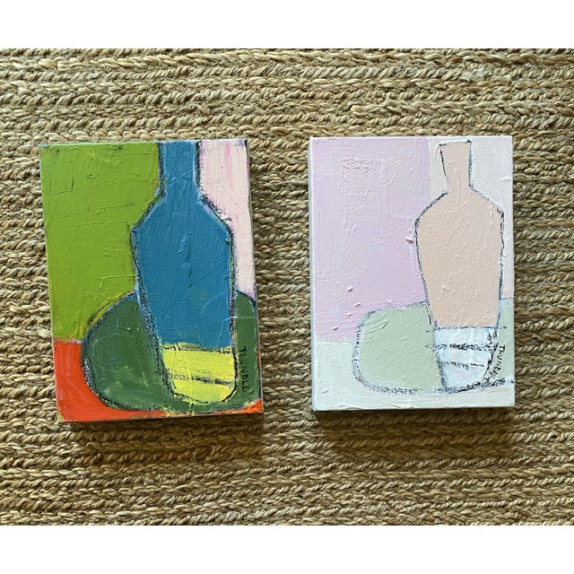 Abstract Sarah Trundle, Contemporary Abstract Still Life, "Vase Study, No. 2" For Sale - Image 3 of 4