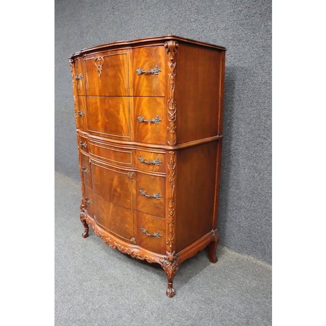 Chippendale Mahogany Chippendale Style Claw and Ball Gentleman’s Chest For Sale - Image 3 of 11