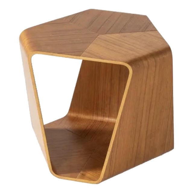 Japanese Stool in Plywood and Wood Veneer by Reiki Tanabe for Tendo Mokpo, 1960s For Sale