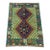 4'5" X 5'10" Green Afghan Chobi Kazak Geometric Wool Flatweave Kilim Rug For Sale