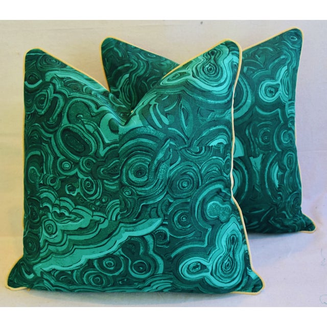 Tony DuquetteStyle Jim Thompson Malachite Pillows a Pair Chairish