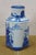 Chinese Chinoiserie Blue & White Pagoda Mountain Landscape Tea Caddy 11" For Sale - Image 4 of 16