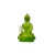 Religious 5" Green Crystal Glass Cross Leg Medicine Amitabha Shakyamuni Buddha For Sale - Image 3 of 6