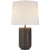 Thomas O'Brien for Visual Comfort Signature Minx Large Table Lamp in Crystal Bronze with Linen Shade For Sale