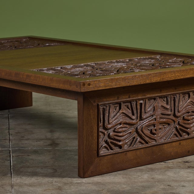 Sherrill Broudy Mahogany Coffee Table for Forms and Surfaces For Sale - Image 11 of 12