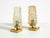 1960s Brass Bedside Lamps with Gold Bubble Glass Shades, 1960s, Set of 2 For Sale - Image 5 of 18