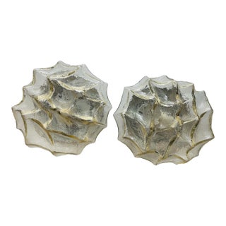 Vintage Mazzega Murano Glass Light Fixture - Flushmount For Sale