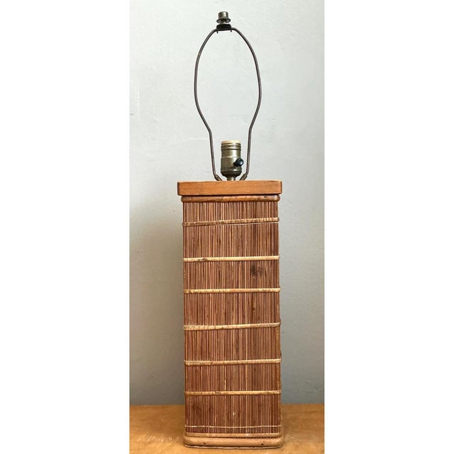 Auburn Vintage Rattan Table Lamp For Sale - Image 8 of 12