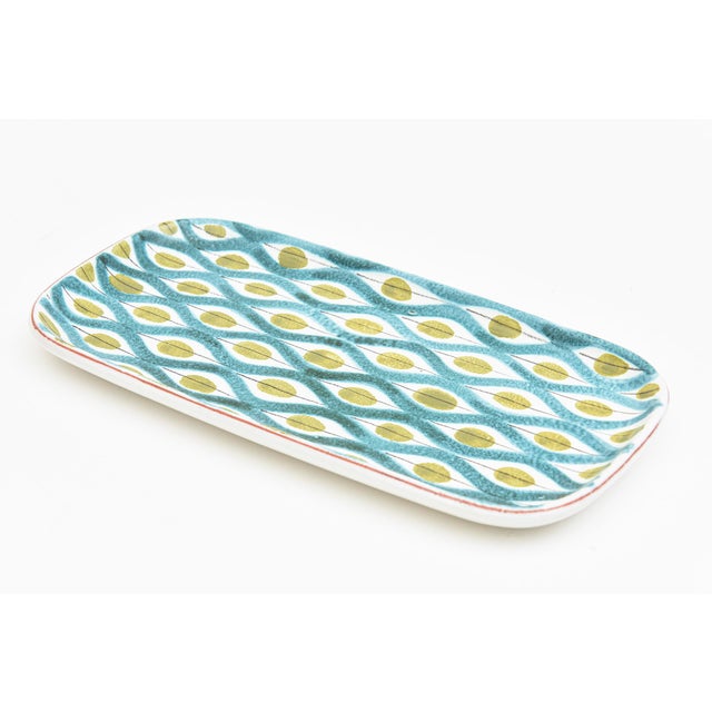 Mid-Century Modern Vintage Stig Lindberg Gustavsberg Swedish Ceramic Tray or Dish Hallmarked Desk Accessory For Sale - Image 3 of 11