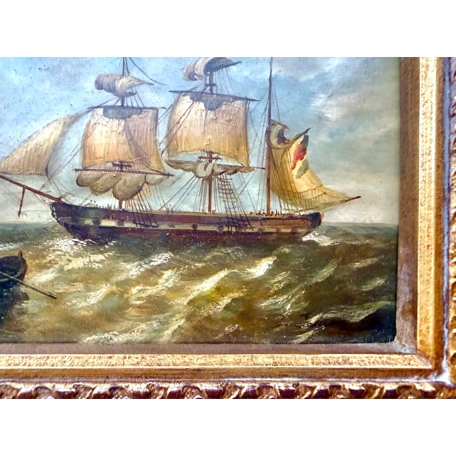 Mid-Century Maritime Oil Painting by B. James For Sale - Image 14 of 16