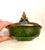 Swedish Art Deco Verdigris Bronze Enamel Lidded Dish Bowl by Carl Sorensen Circa 1930s For Sale - Image 9 of 11