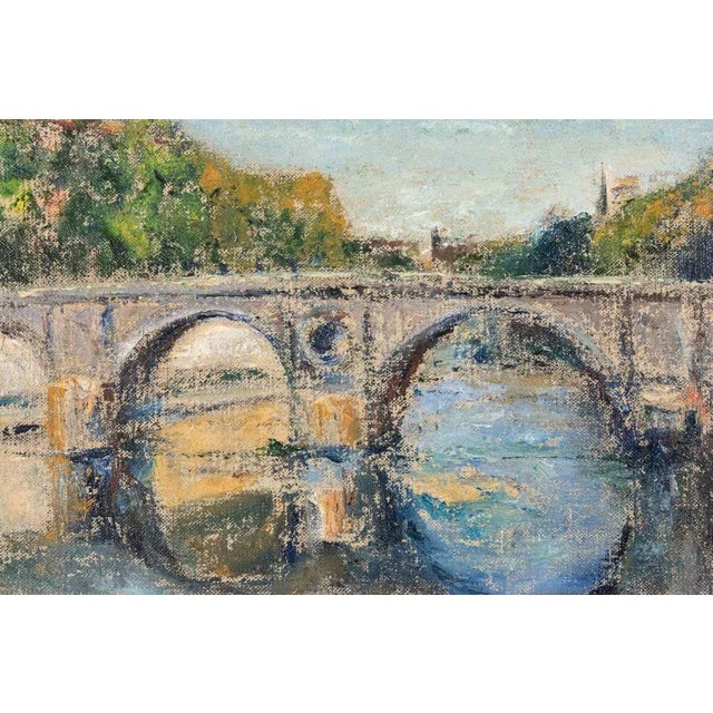 Oil on canvas realized by Pino Romanò (1934) in 1990s. Hand signed. Titled on rear. Very good condition. This piece is...