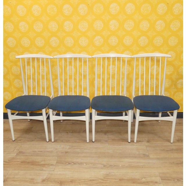 Vintage Kitchen Chairs with Spindles, 1960s, Set of 4 For Sale - Image 12 of 12