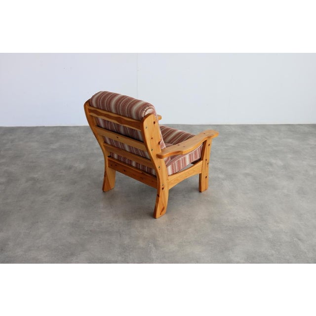 Vintage Pine Armchair, Swedish, 1960s, in Good conditions. Designed 1960 to 1969