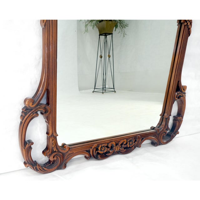 Mid 20th Century Very Fine c1940s Pierced Carved Mahogany Chippendale Style Wall Mirror MINT For Sale - Image 5 of 14