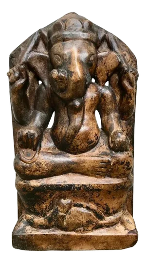 19th Century Indian Marble Carving of Ganesha, Remover of Obstacles