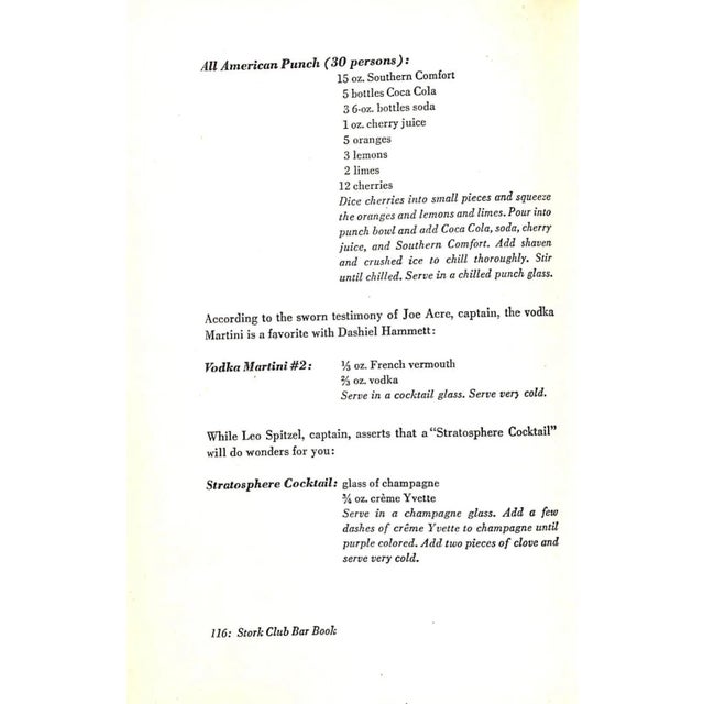 "The Stork Club Bar Book" 1946 Beebe, Lucius For Sale - Image 9 of 12