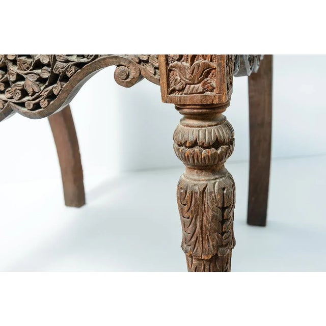 Anglo-Indian Rosewood Chair With Silk Paisley Upholstery For Sale - Image 10 of 12