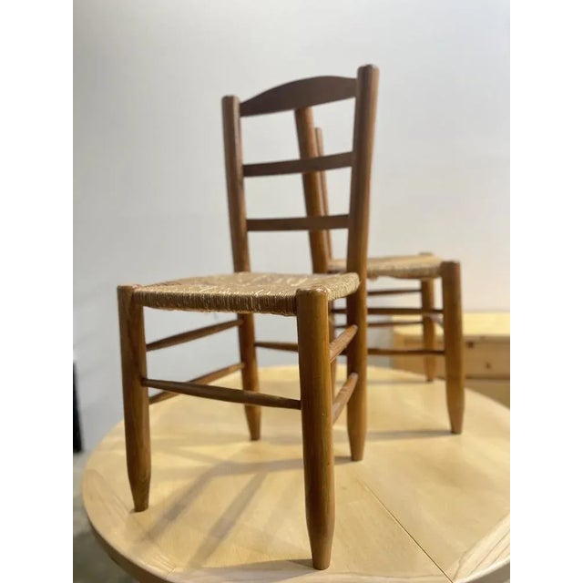 Set of Mountain Chalet Chairs in Straw, France, 1960s For Sale - Image 9 of 10