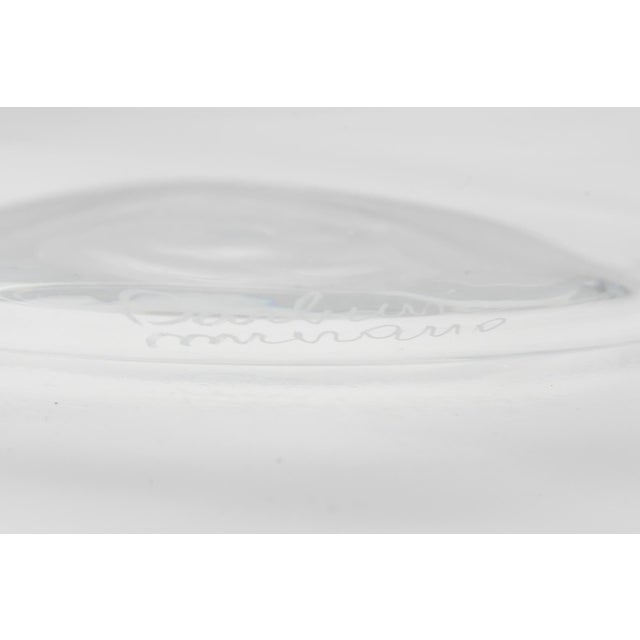 Set of Two Clear Blown Glass Incalmo Vases by Barbini Murano, 1970s For Sale - Image 9 of 10