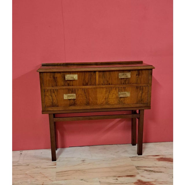 Mid-Century Sideboard in Brass and Walnut, 1965 For Sale - Image 11 of 11