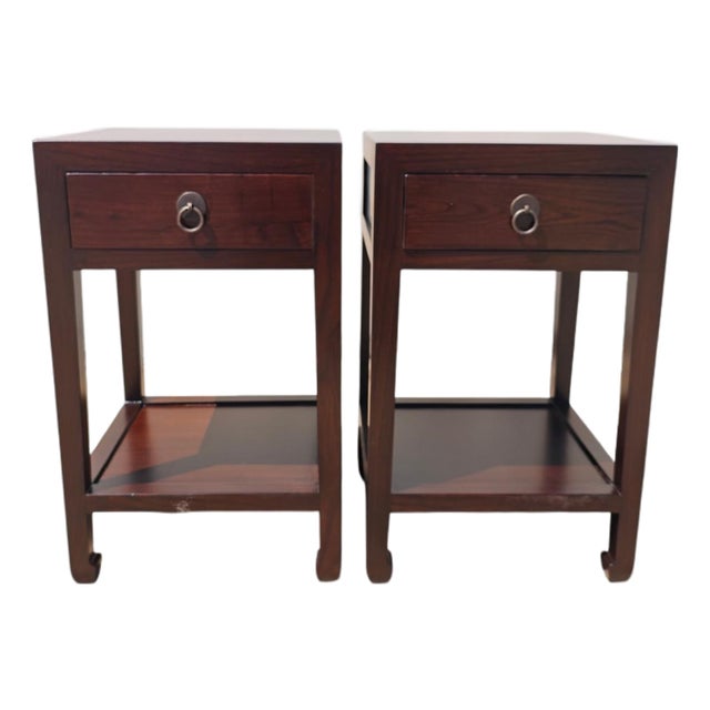 Pair of Chinese Single-Drawer Side Tables For Sale