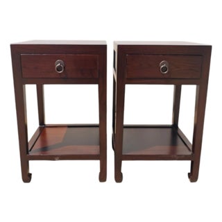 Pair of Single-Drawer Side Tables or Night Stands For Sale