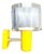 Mid-Century Modern Portuguese Yellow Acrylic Wall Sconce For Sale