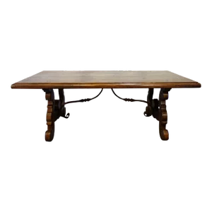 Contemporary 17th Century Style Italian Solid Walnut 60x34 Coffee Table