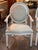 French Pair of 19th Century Louis XVI Style Painted Oval-Back Fauteuils For Sale - Image 3 of 11