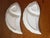 This is a Pair of Vintage Belmar of California #406 MCM Angel Wing Ceramic Divided Dishes. They each measure 11 3/4" long,...