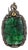 Handcrafted Vintage 20.85 Ct Aventurine Brooch Pendant With Diamond Accents For Sale