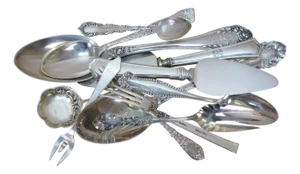 Antique Sterling Silver 925 Serving Utensils Forks Spoons Cake Servers - 12 pcs