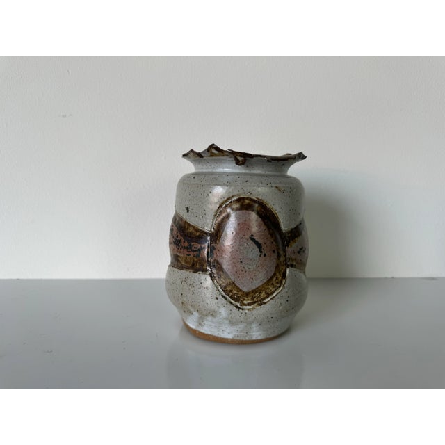 Mid-Century Organic Brutalist Art Studio Pottery Vase For Sale In Miami - Image 6 of 12