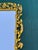 Italian Mid Century Yellow Italian Tole Leaf Mirror For Sale - Image 3 of 8