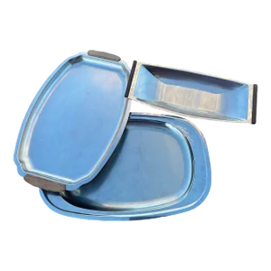 Mid Century Stainless Steel Trays, Made in Denmark - Set of 3